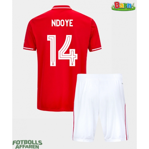 Nottingham Forest Dan Ndoye #14 Hemmaställ Barn 2025-26 Kortärmad (+ Korta byxor)